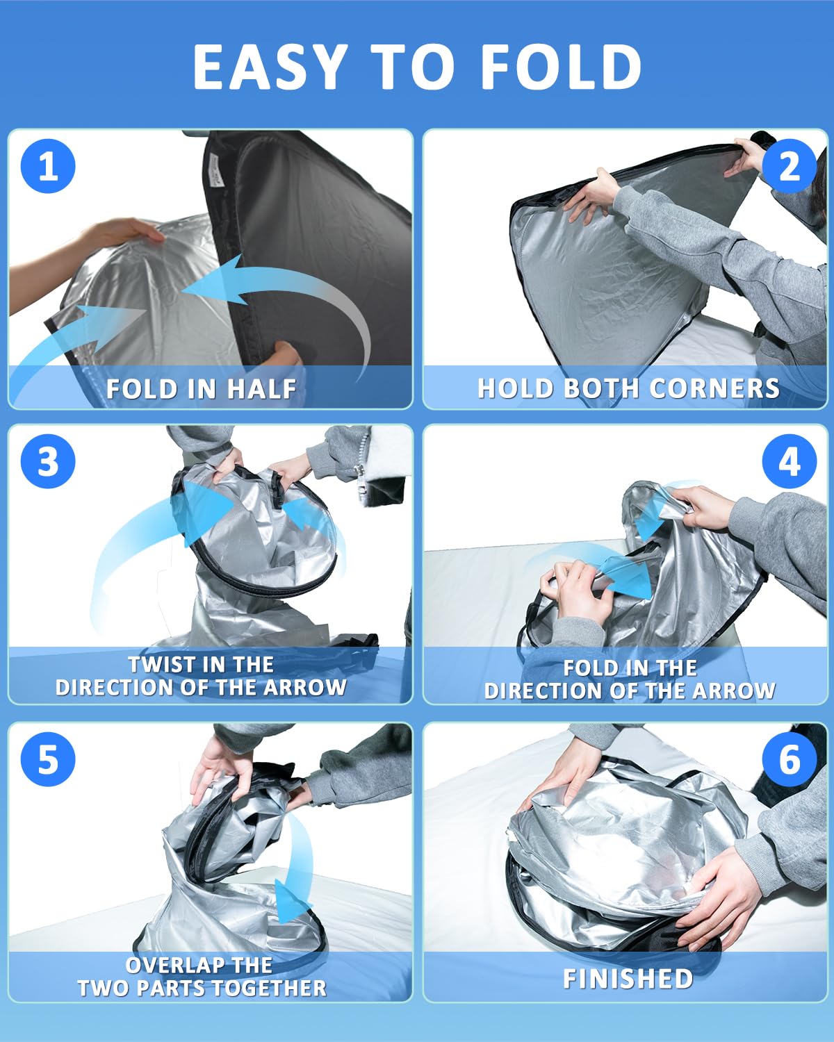 ZOIBV sun shade with D-shaped ring entry for easy placement and removal