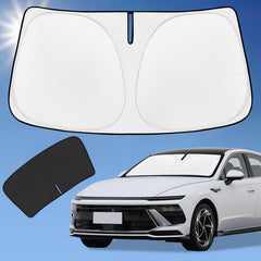ZOIBV Sun Shade for Hyundai Sonata front windshield blocks heat and UV rays, keeping cabin cooler.