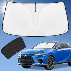 ZOIBV sunshade for Lexus RX-350-F SPORT front window blocks UV rays and keeps interior cooler.