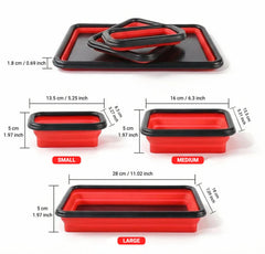 ZOLOTI collapsible magnetic parts tray large red secures nuts and washers during assembly