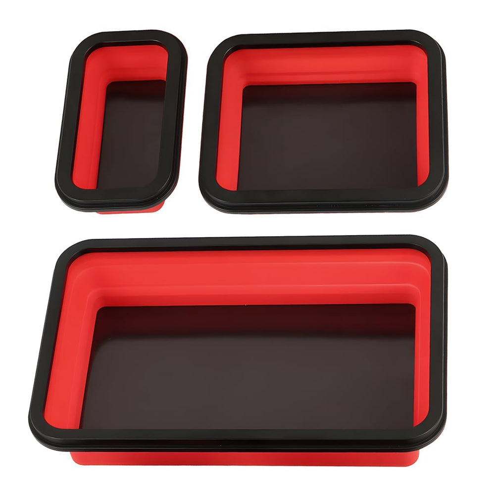 ZOLOTI collapsible magnetic parts tray small red keeps screws organized during repairs