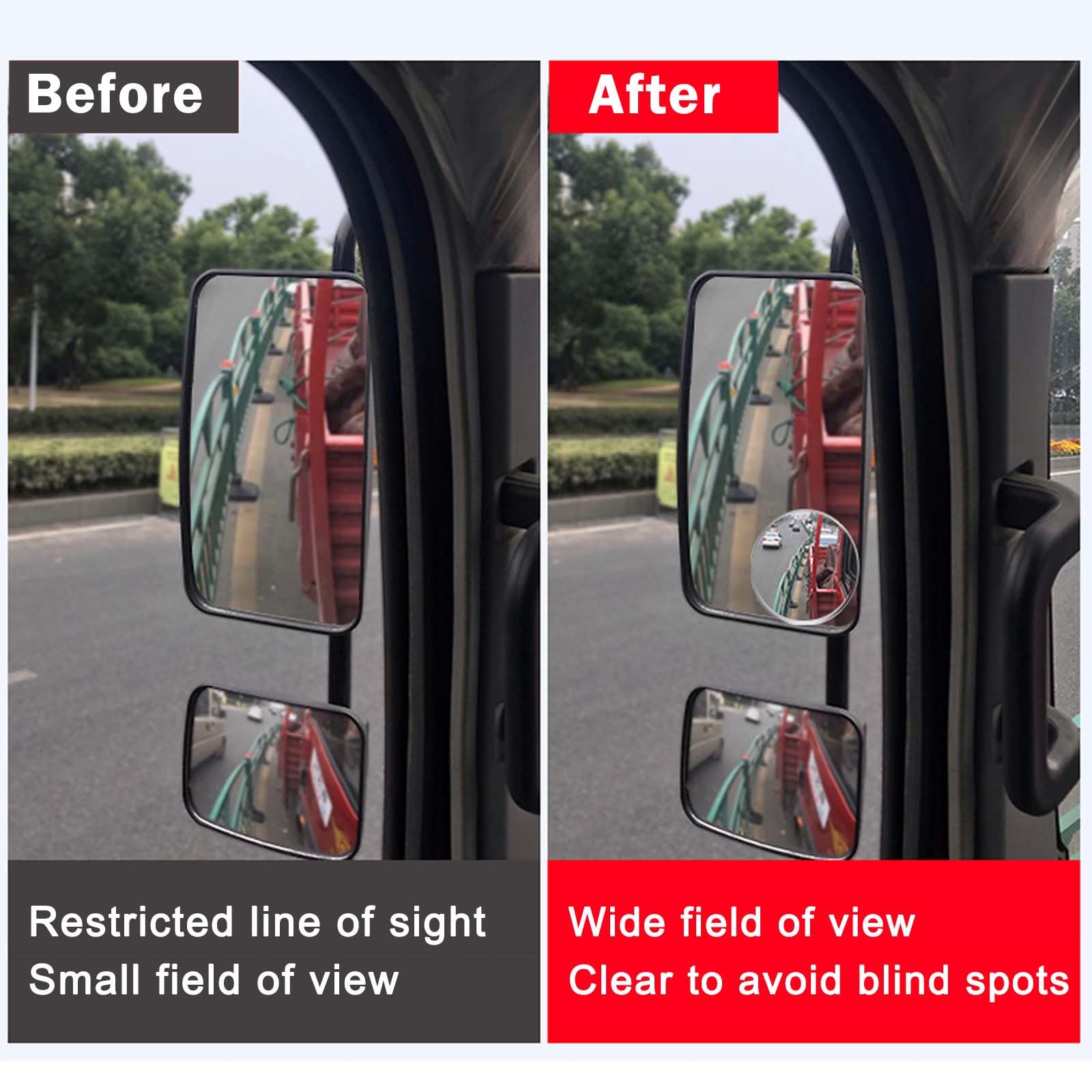 Z-oneMart stick-on mirror with 3M adhesive for easy, secure mounting.
