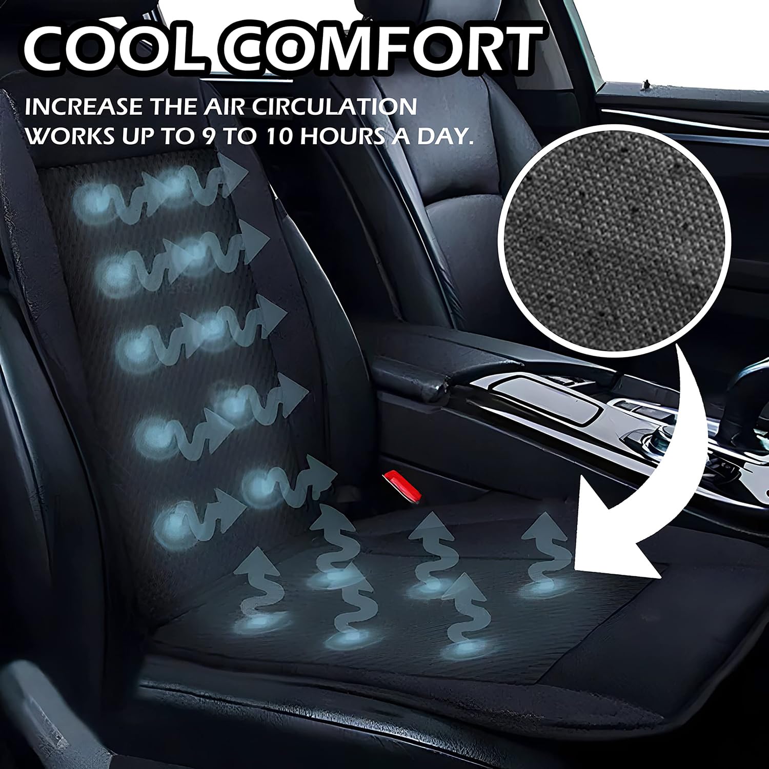 ZONETECH 12V power plug enables quick setup for on-the-road cooling.