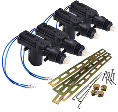 ZONETECH 4-pack universal door lock actuator for easy vehicle upgrades.
