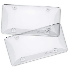 Zone Tech clear license plate cover front view protects the plate while remaining nearly invisible