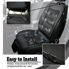 ZONETECH cooling car seat cushion dial control demonstrating adjustable cooling levels