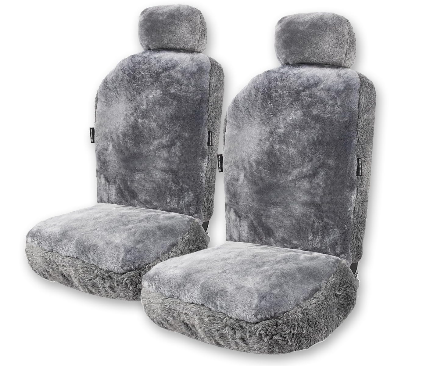 ZONETECH sheepskin seat cover full set demonstrates universal fit and plush Merino wool.
