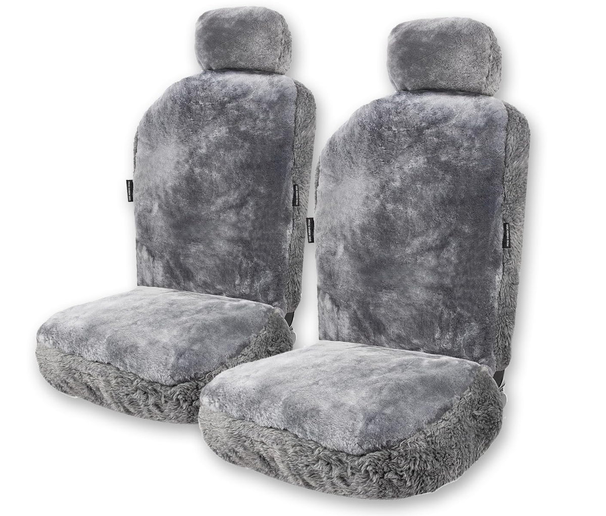 ZONETECH sheepskin seat cover full set demonstrates universal fit and plush Merino wool.