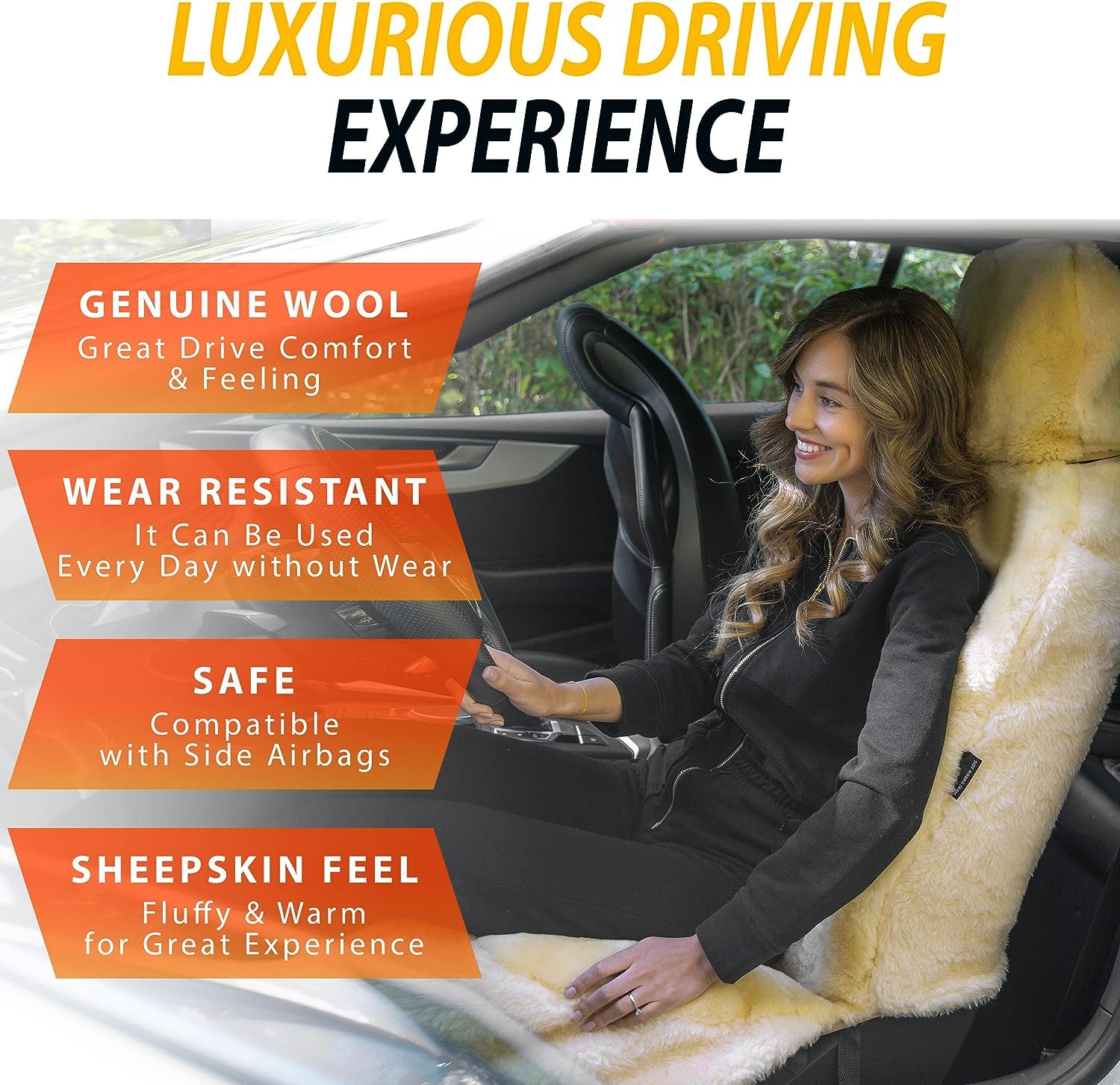 ZONETECH seat cover protecting upholstery with a plush look