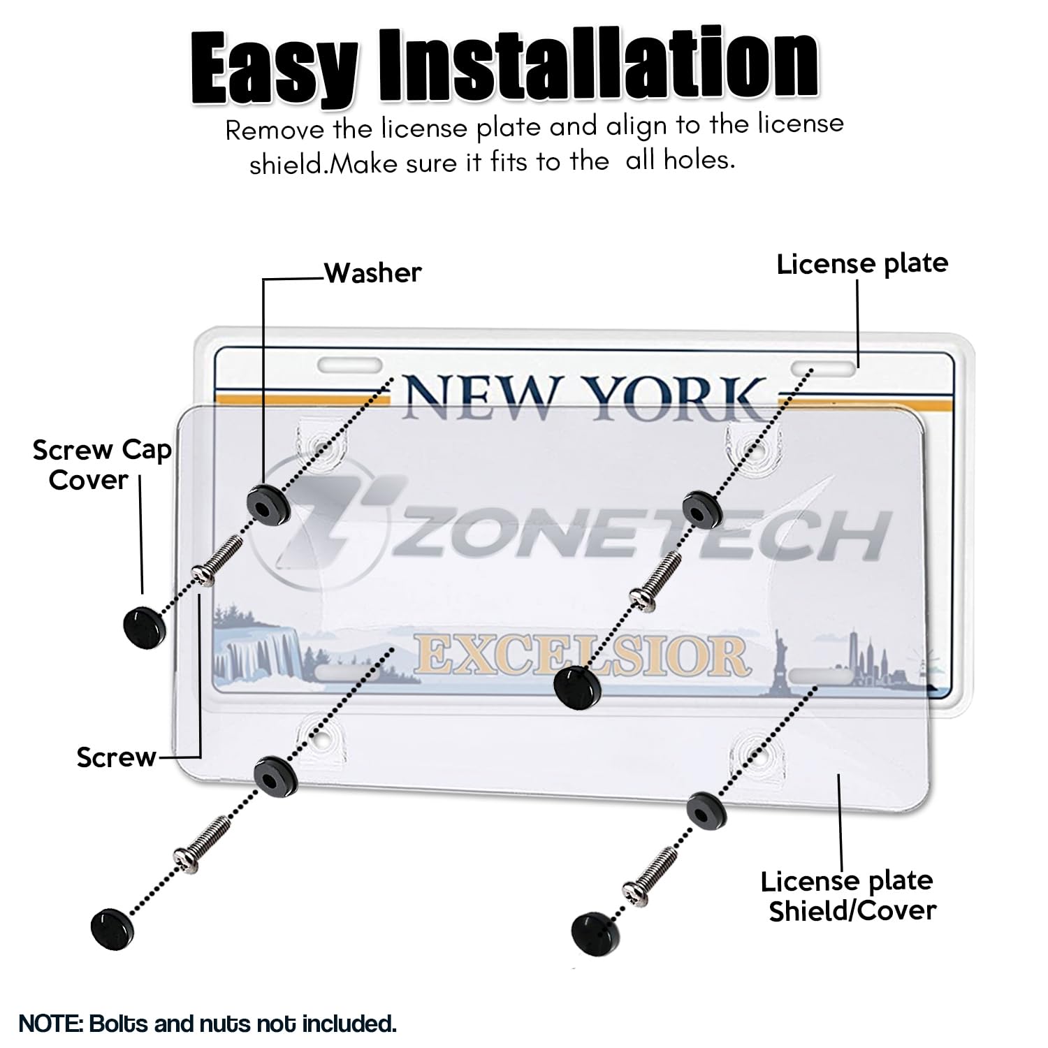 Zone Tech ultra clear bubbles provide near invisible protection against scratches and yellowing