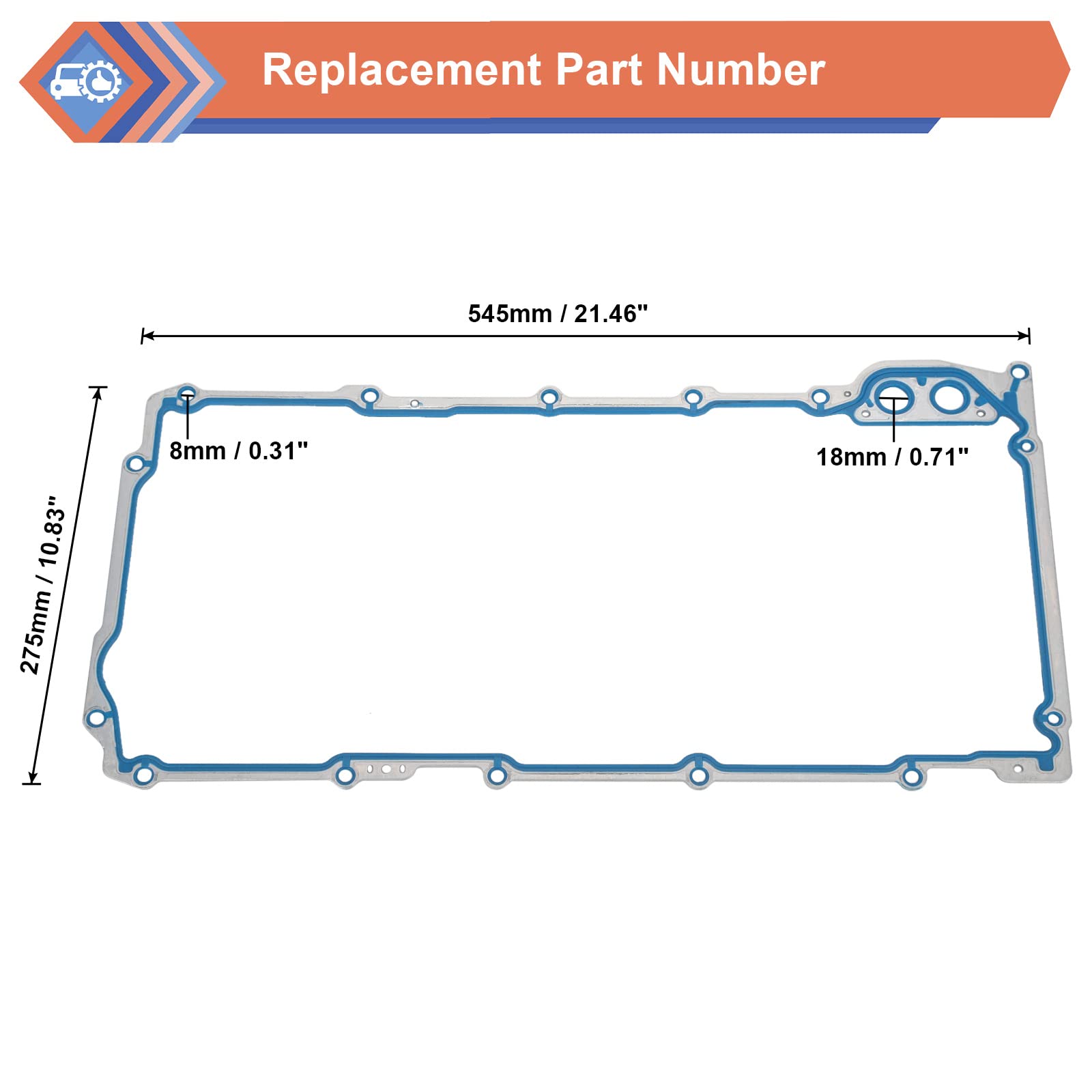 ZONFANT gasket installed on Chevy 6.0L engine demonstrating proper fit