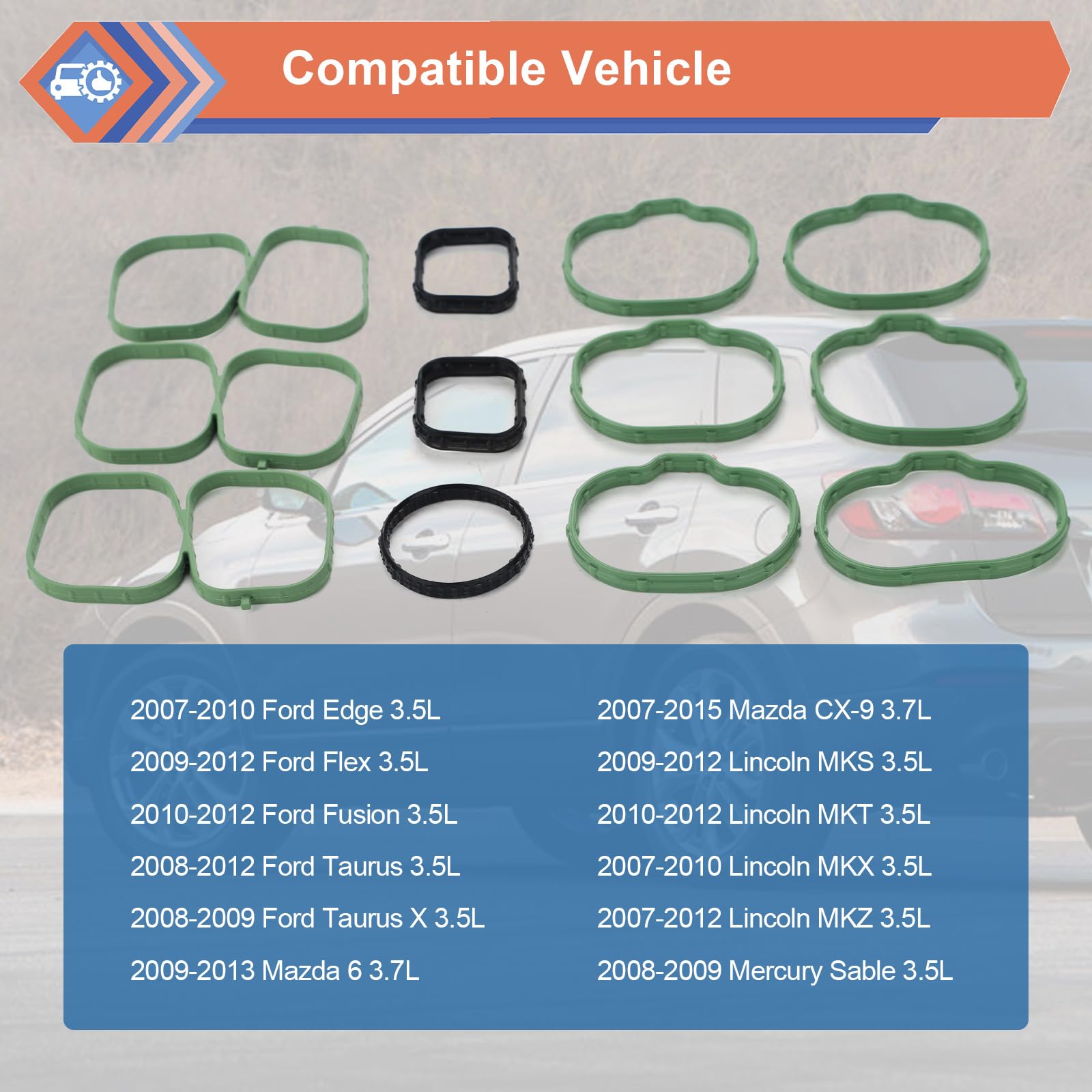 ZONFANT gasket set installation angle ready for direct-fit replacement