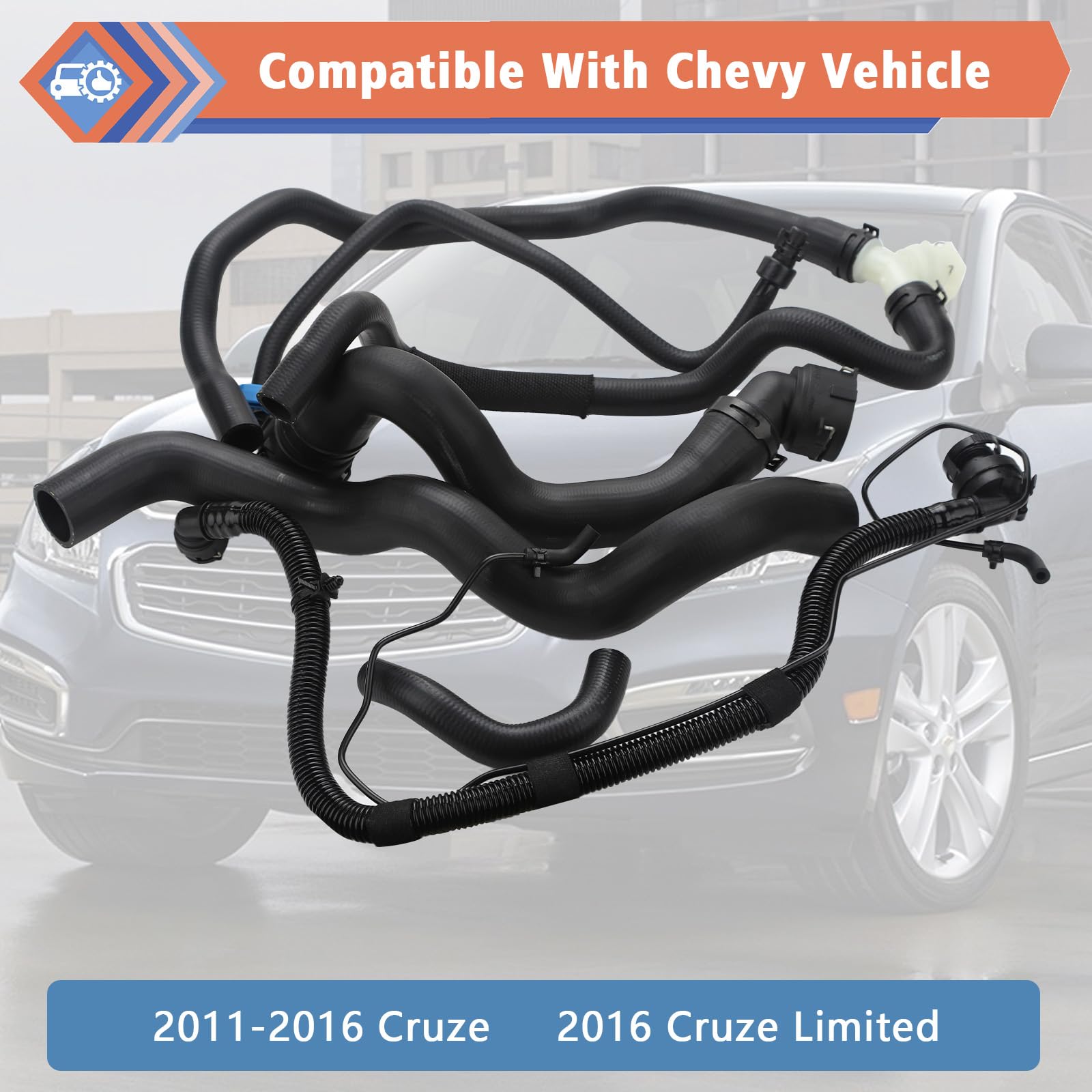 ZONFANT radiator inlet hose for Cruze 1.4L, heat-resistant