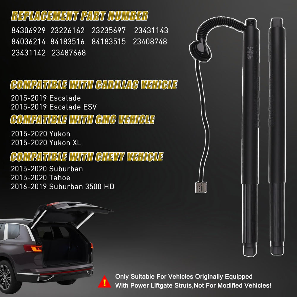 ZONFANT tailgate lift strut installation on GM vehicle