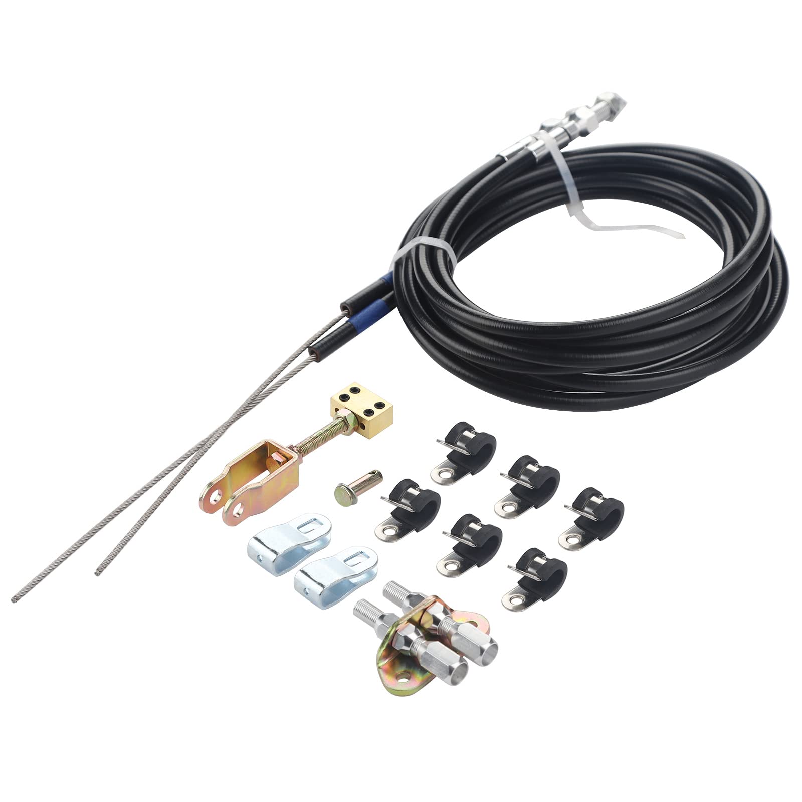 ZONFANT universal parking brake cable, 96-inch braided steel, ideal for rear disc conversions.