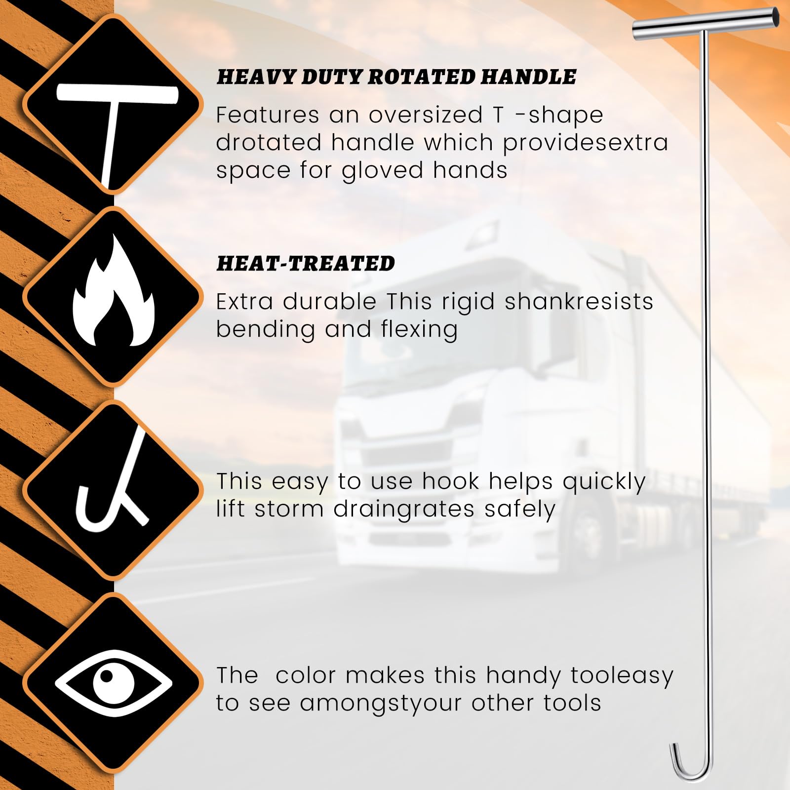 Zonon solid steel dock hook designed for heavy lifting tasks