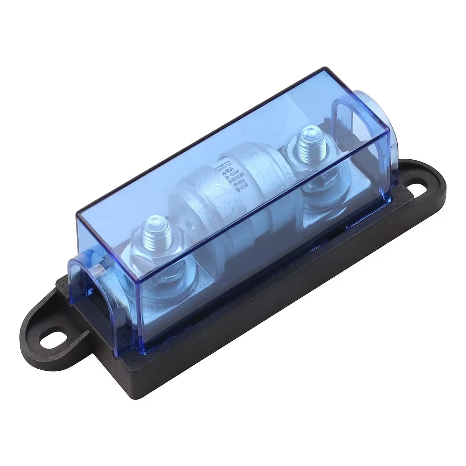 ZOOKOTO 250AC/DC fuse block close-up showing 400A Class T protection for high-power systems.