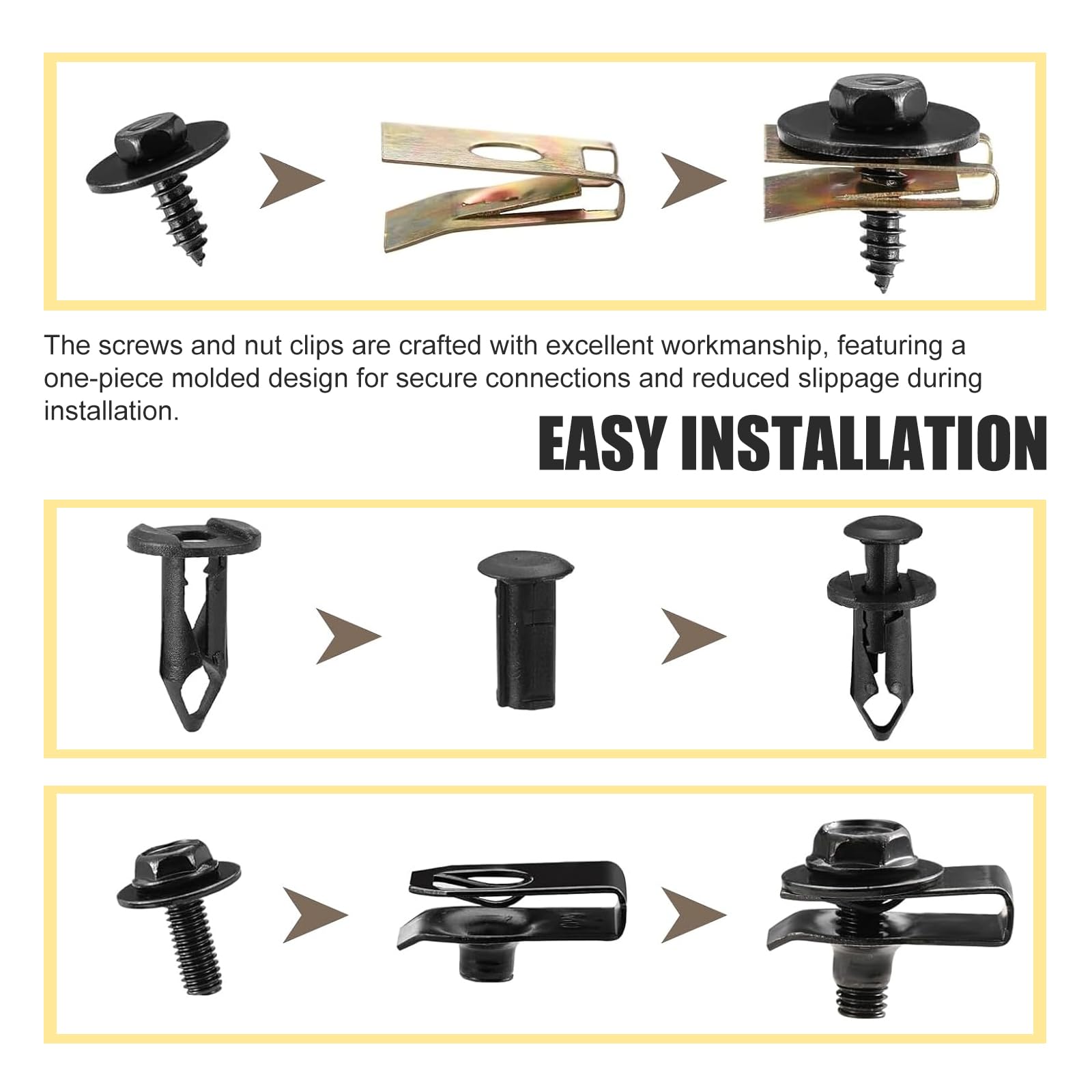 Zosgrew undertray bolts kit includes reliable hardware for engine under cover.