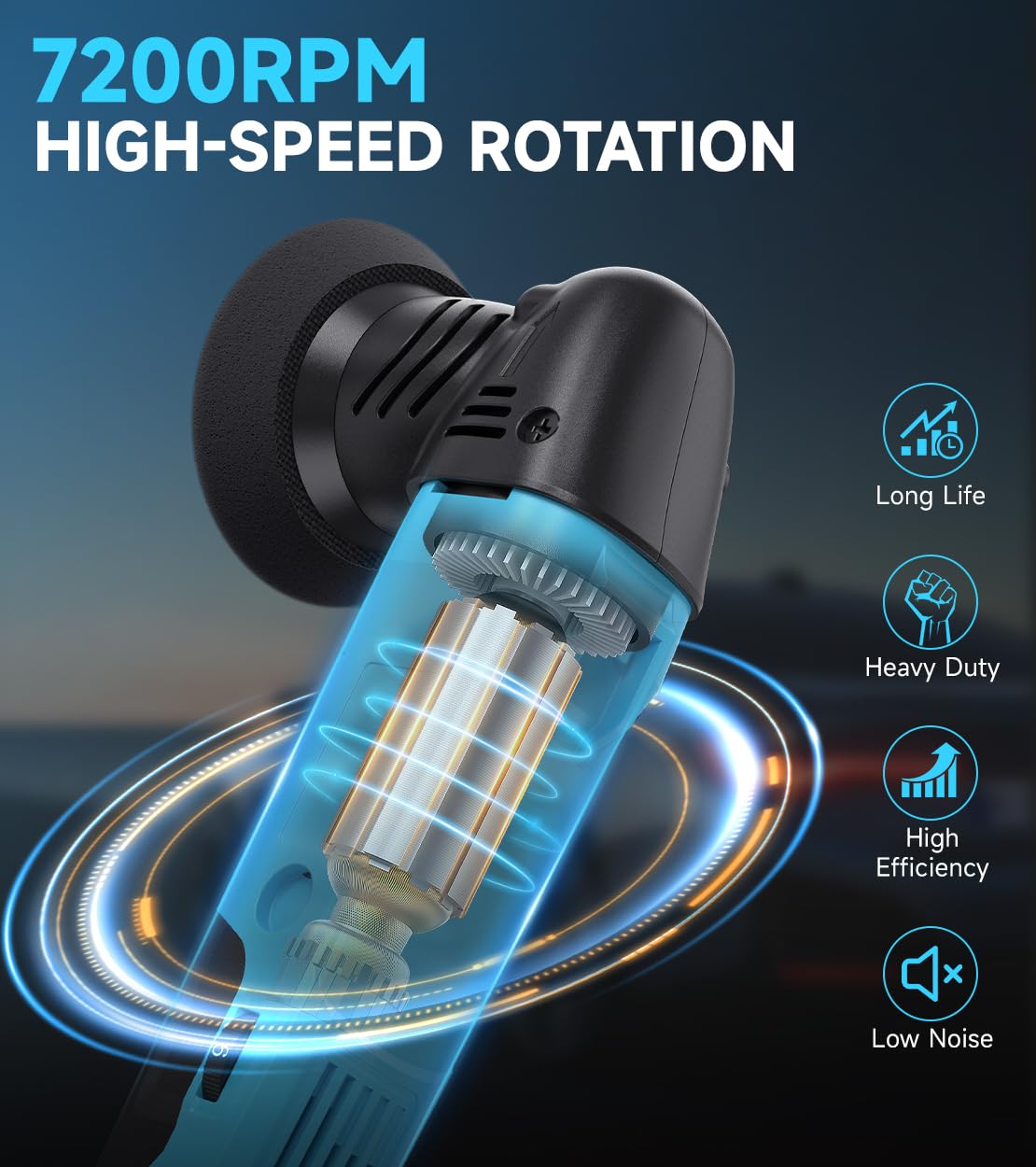 ZOTA 8mm random orbit provides swirl-minimizing finish.