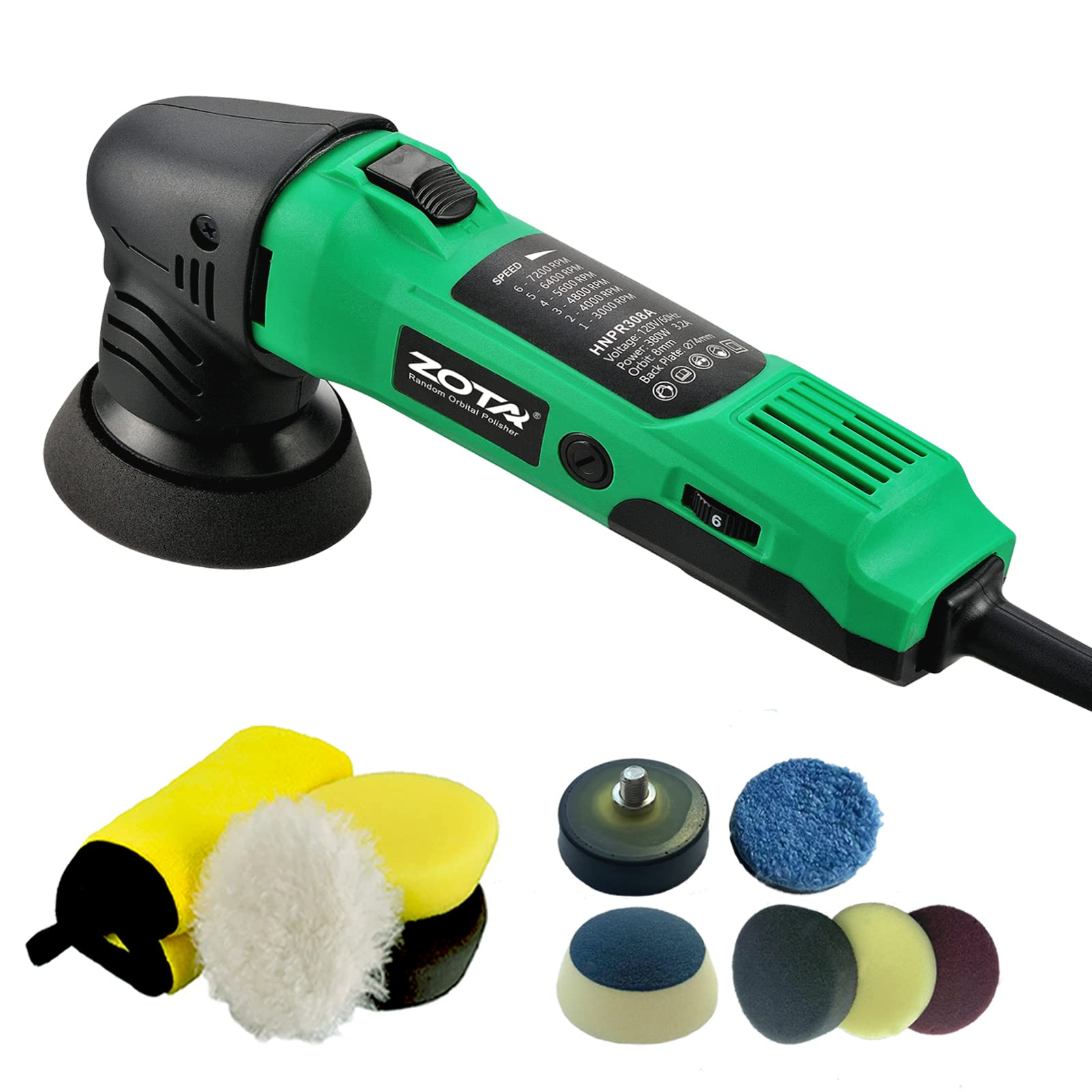 ZOTA Mini Polisher with a 3-inch plate for precise curved detailing.