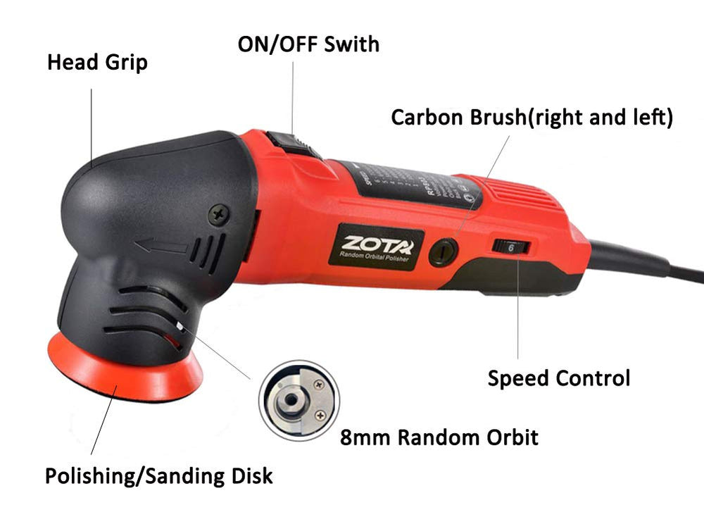 ZOTA Orbital Polisher 3-inch wool pad ready to cut heavy swirls