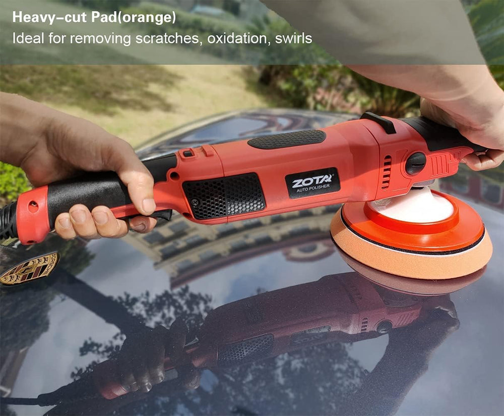 ZOTA 6-inch backing plate demonstrates compatibility with foam pads for swirl removal