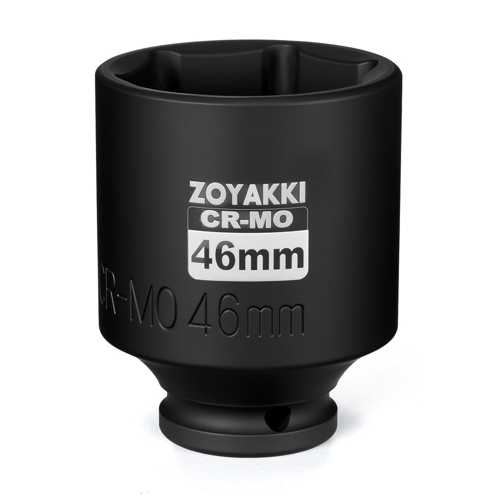 Zoyakki 46mm deep 6-PT axle-nut socket for 1/2-inch drive