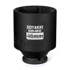 Zoyakki 46mm deep 6-PT axle-nut socket for 1/2-inch drive