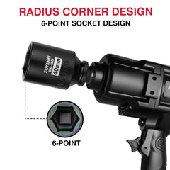 ZOYAKKI high-torque 6-point opening prevents rounding during nut removal