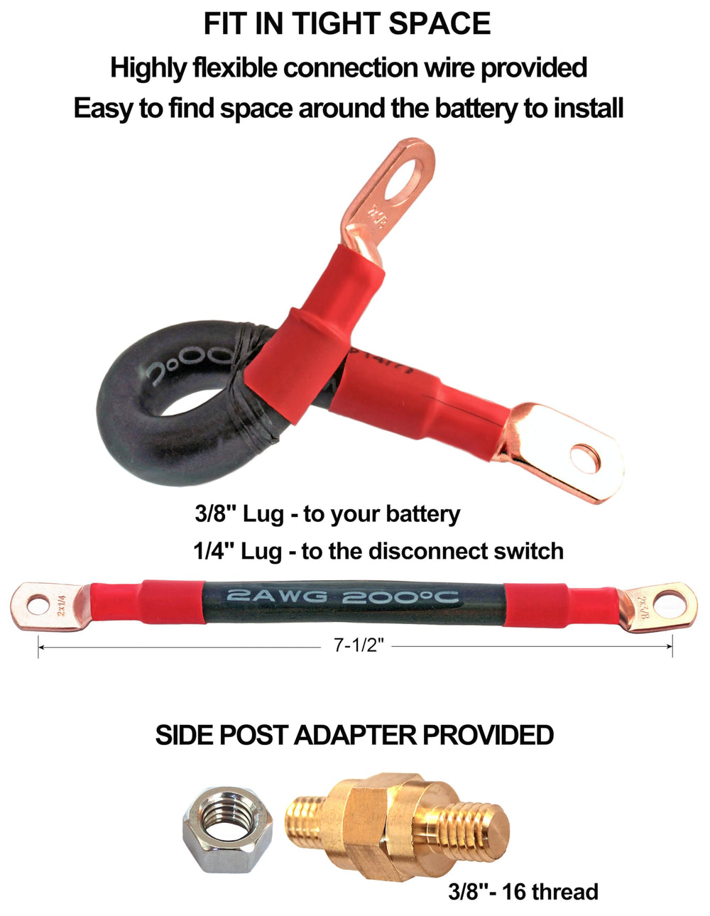 ZOZOMOTORS high-current switch assembly with 200A continuous rating.
