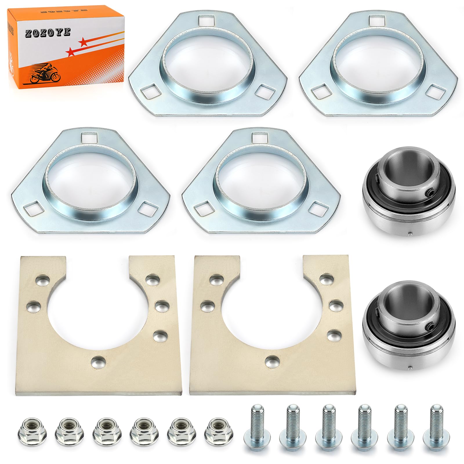 Zozoye 1in live axle bearing kit installed on go-kart for smooth operation.