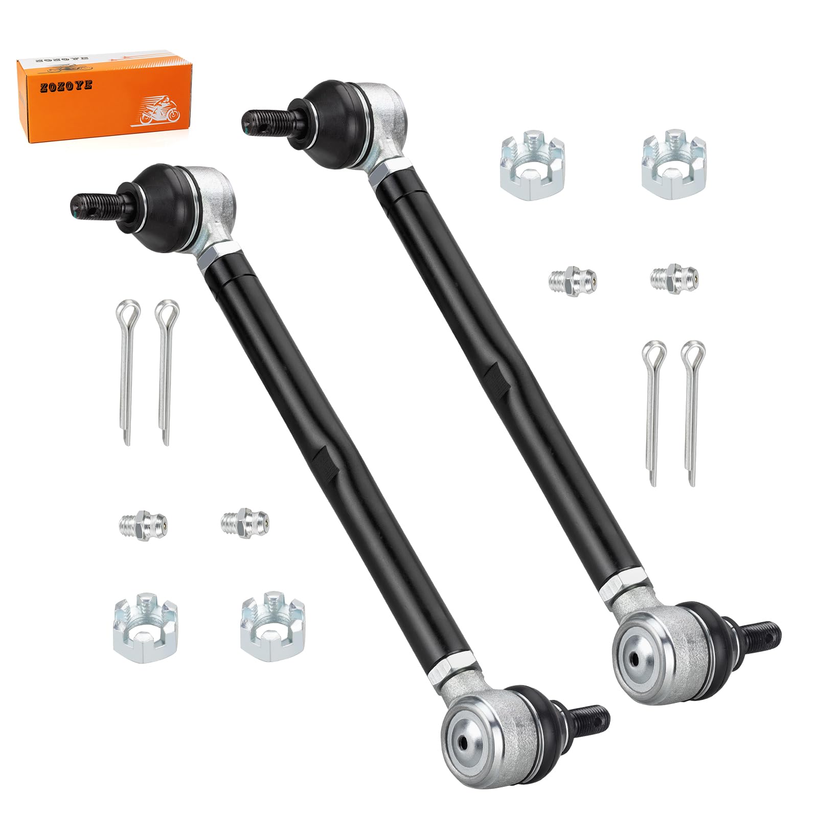 Zozoye 2Pcs steering tie rod ends for EZ-GO TXT improve steering responsiveness.