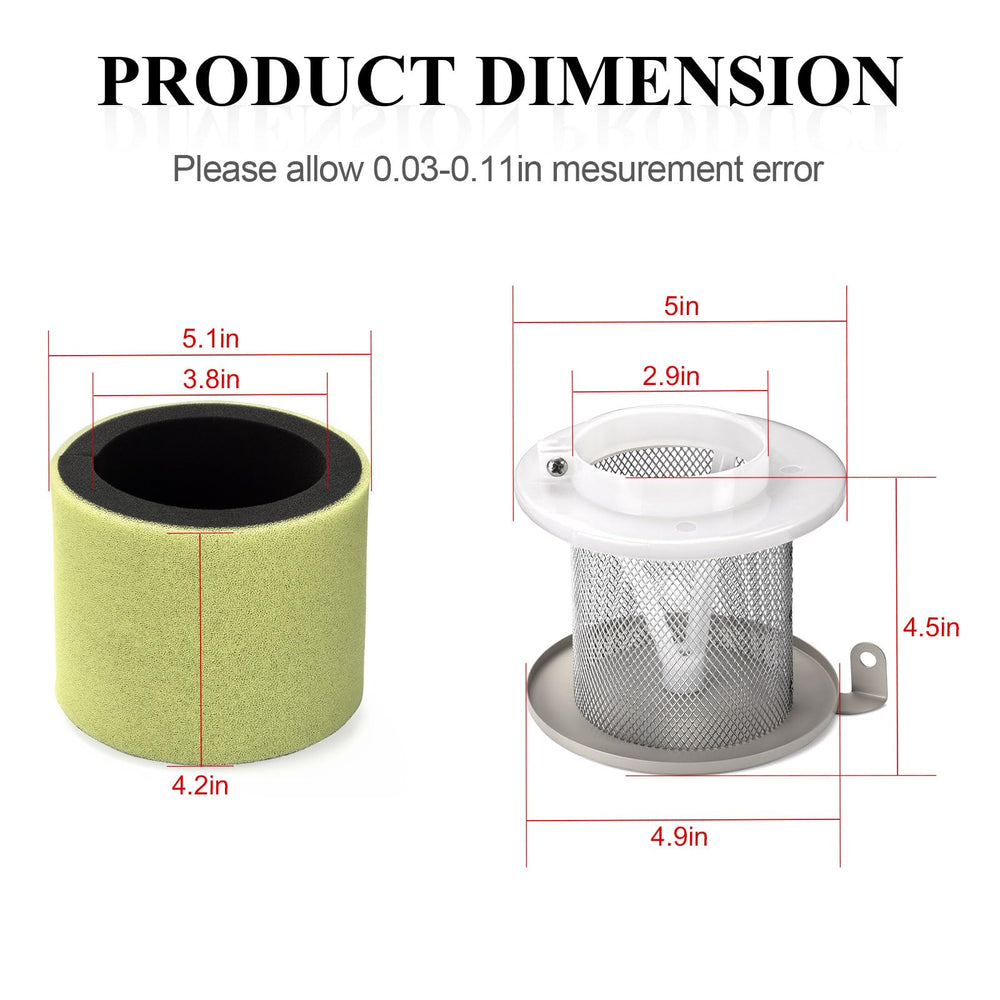 Zozoye air filter element snug in holder ensures secure performance.