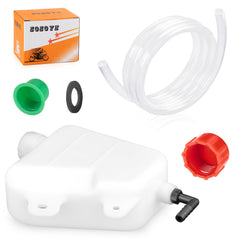Zozoye radiator overflow tank back view highlights mounting points for Polaris compatibility.