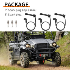 Zozoye OEM spark plug kit for Kawasaki Mule with 21150-0013 numbers.