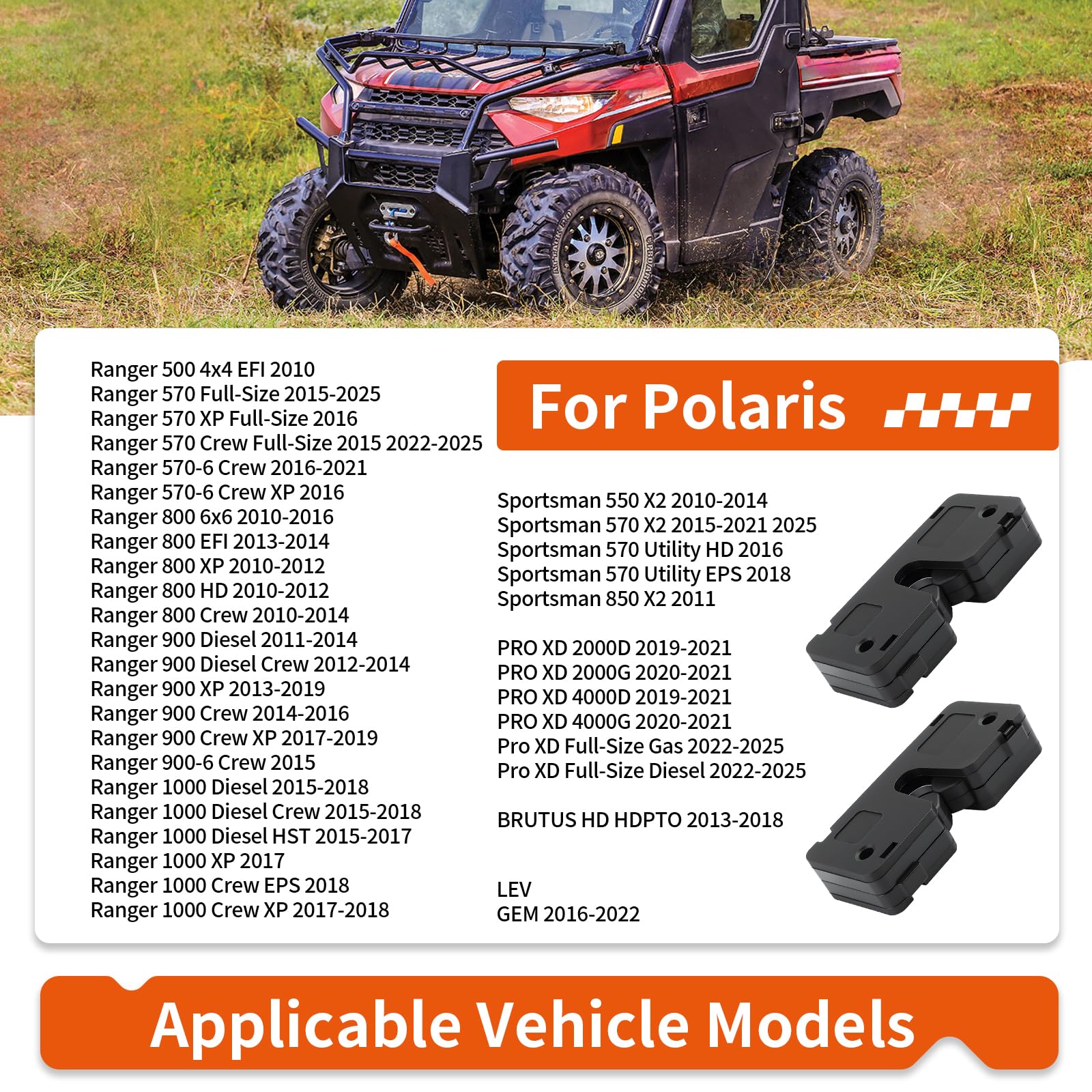 zozoye tailgate latch with Polaris Ranger 570 full-size for easy use
