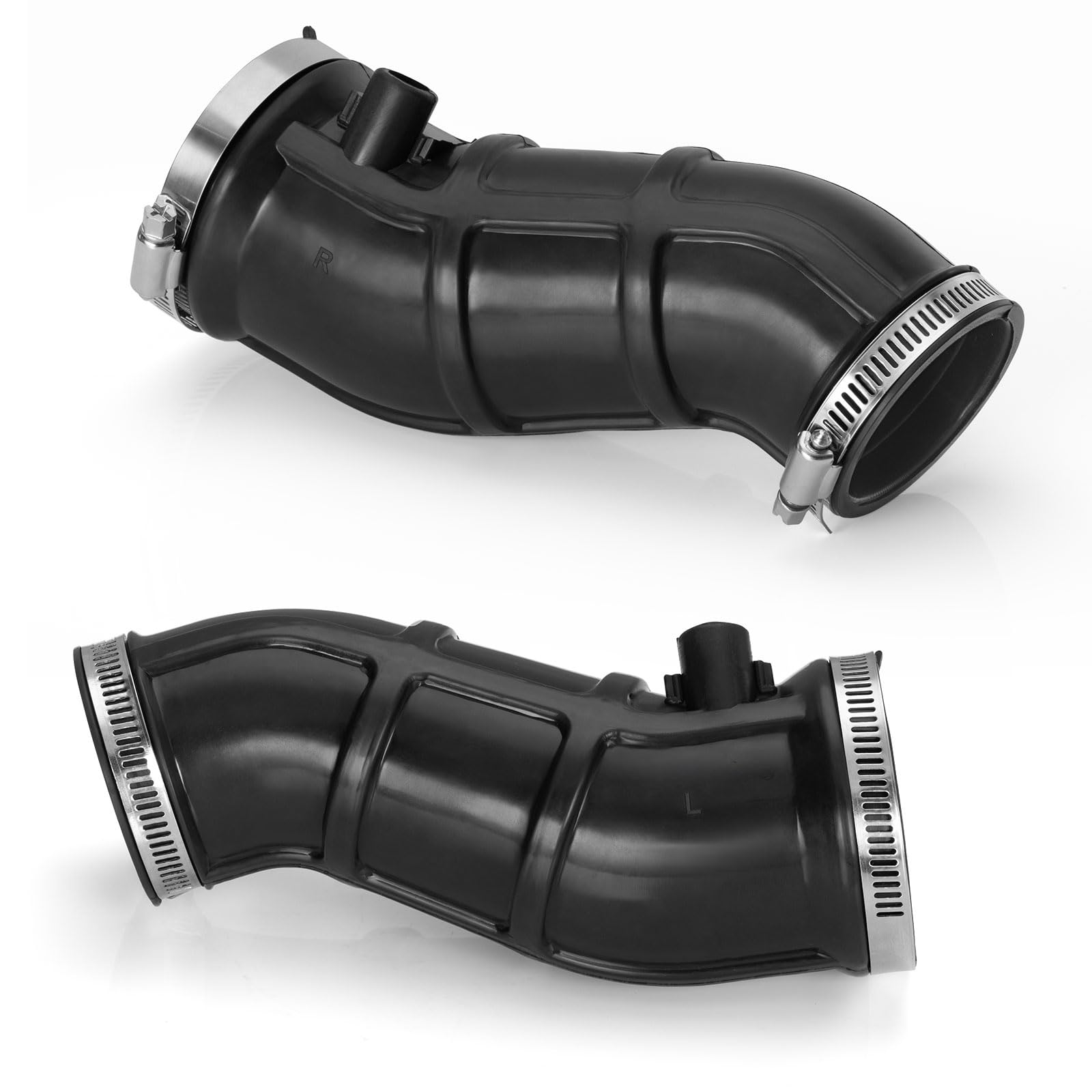 Yamaha Raptor 660R air box tube assembly guides airflow and debris protection.