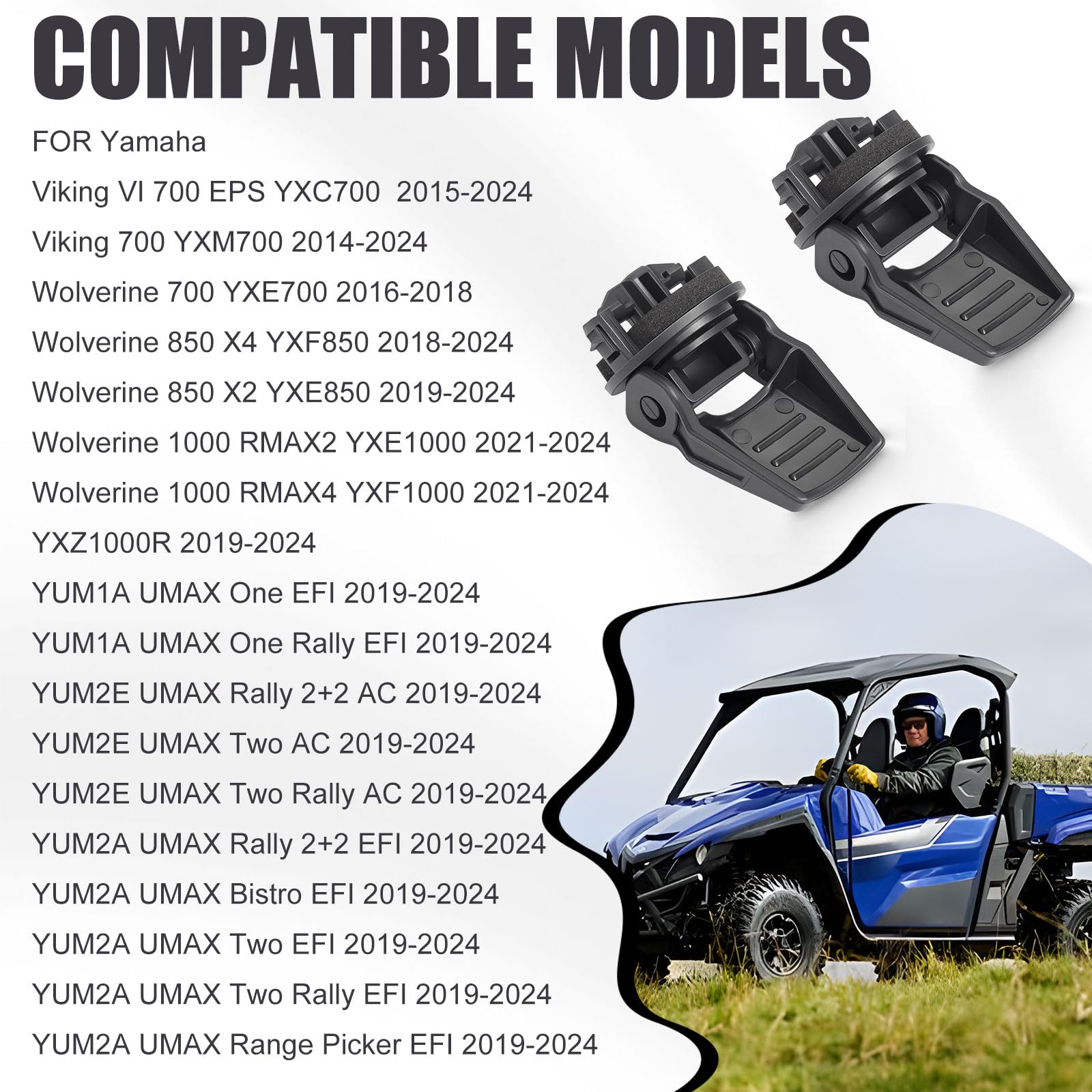 Zozoye hood latch fit for Yamaha Viking and Wolverine models, precise alignment