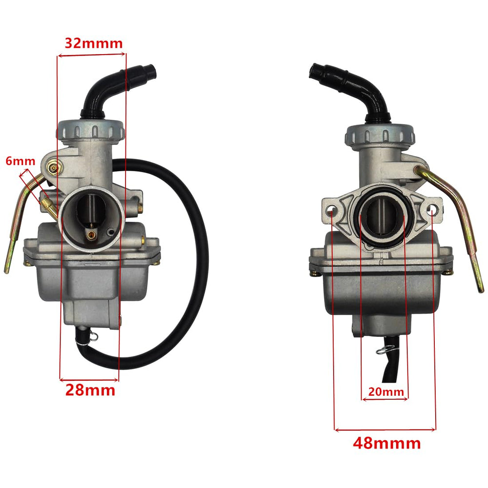 ZPFLL PZ20 carburetor for Honda CRF50F, consistent fuel delivery for off-road use.
