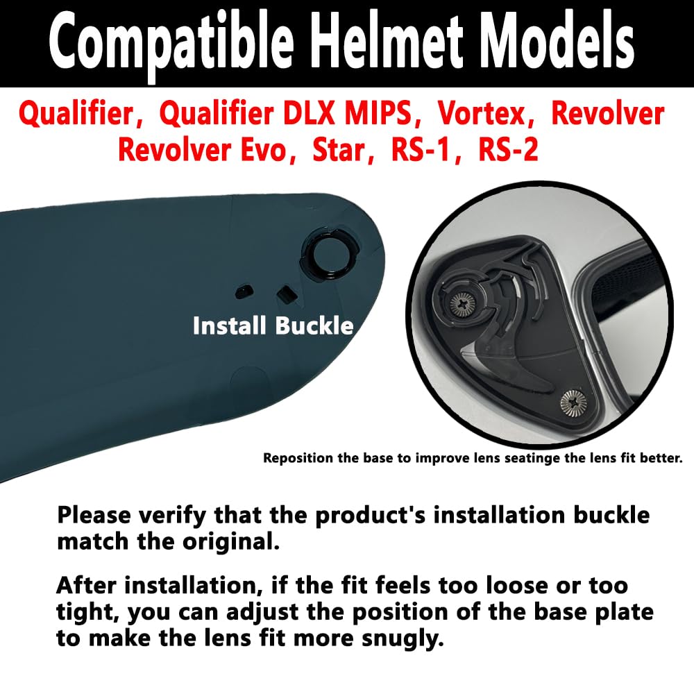 ZQIYDYP Qualifier DLX visor with wind and dust seal for clear vision
