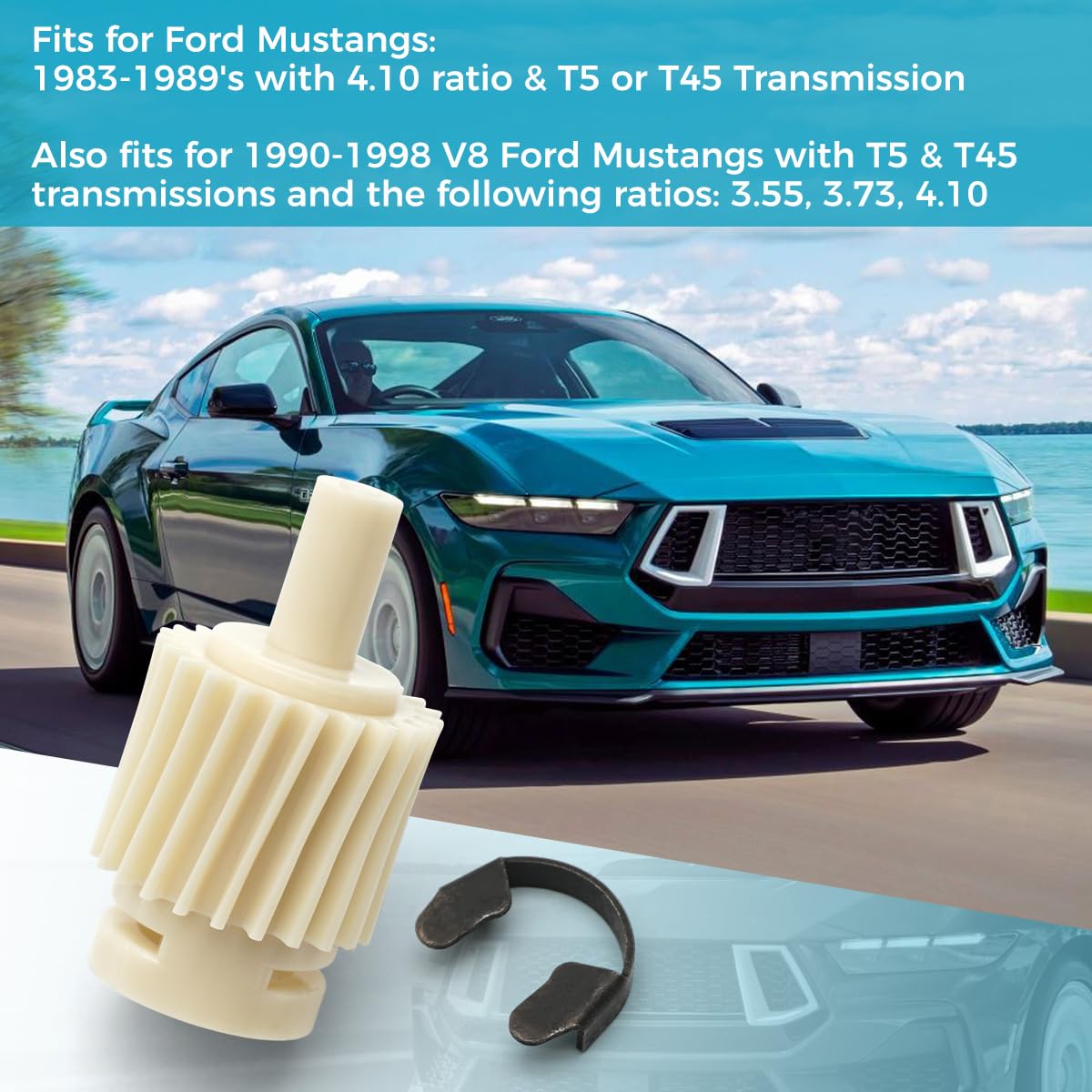 Zronickly Ford Mustang speedometer drive gear for T5/T45 transmissions