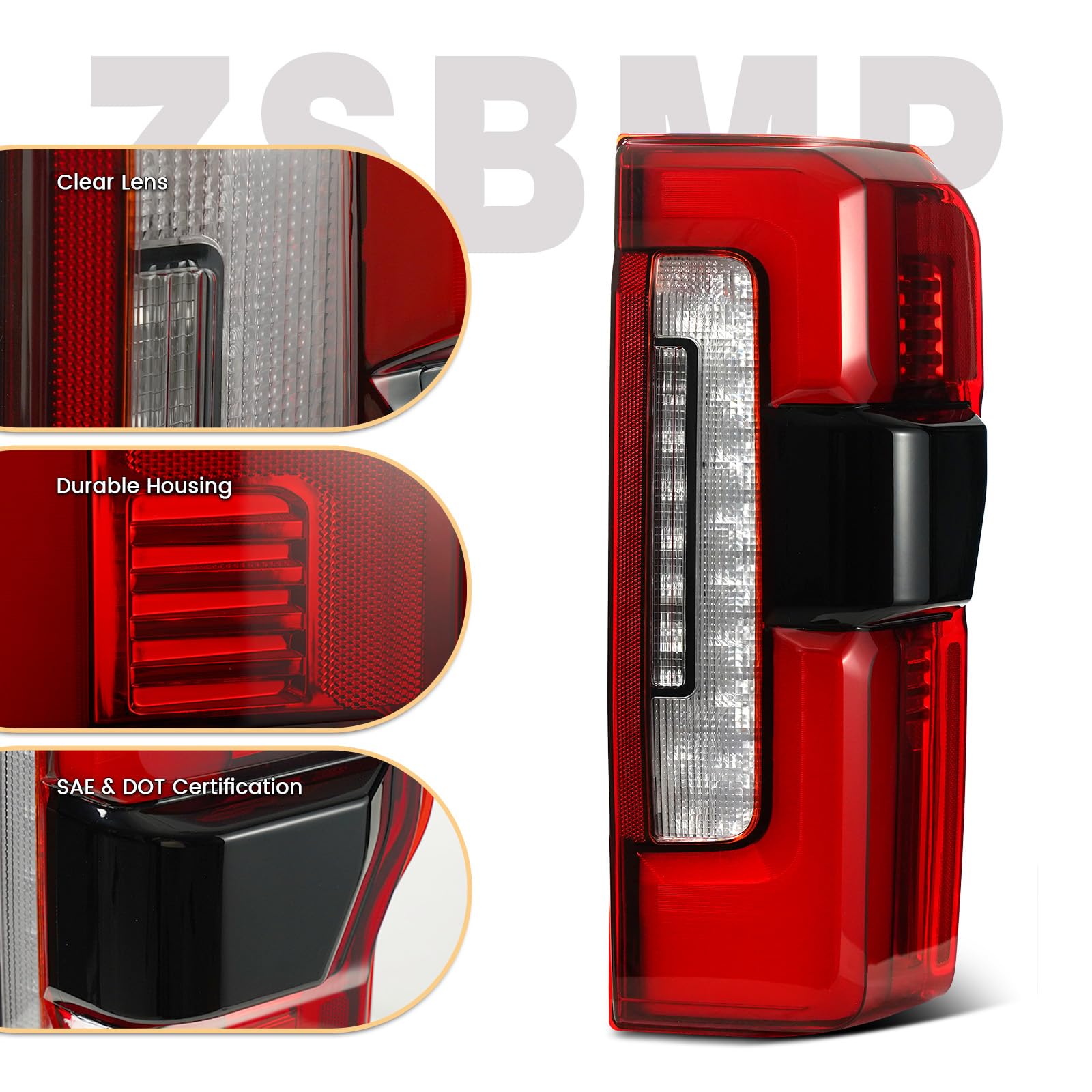 ZSBMP rear taillight assembly ready for simple replacement