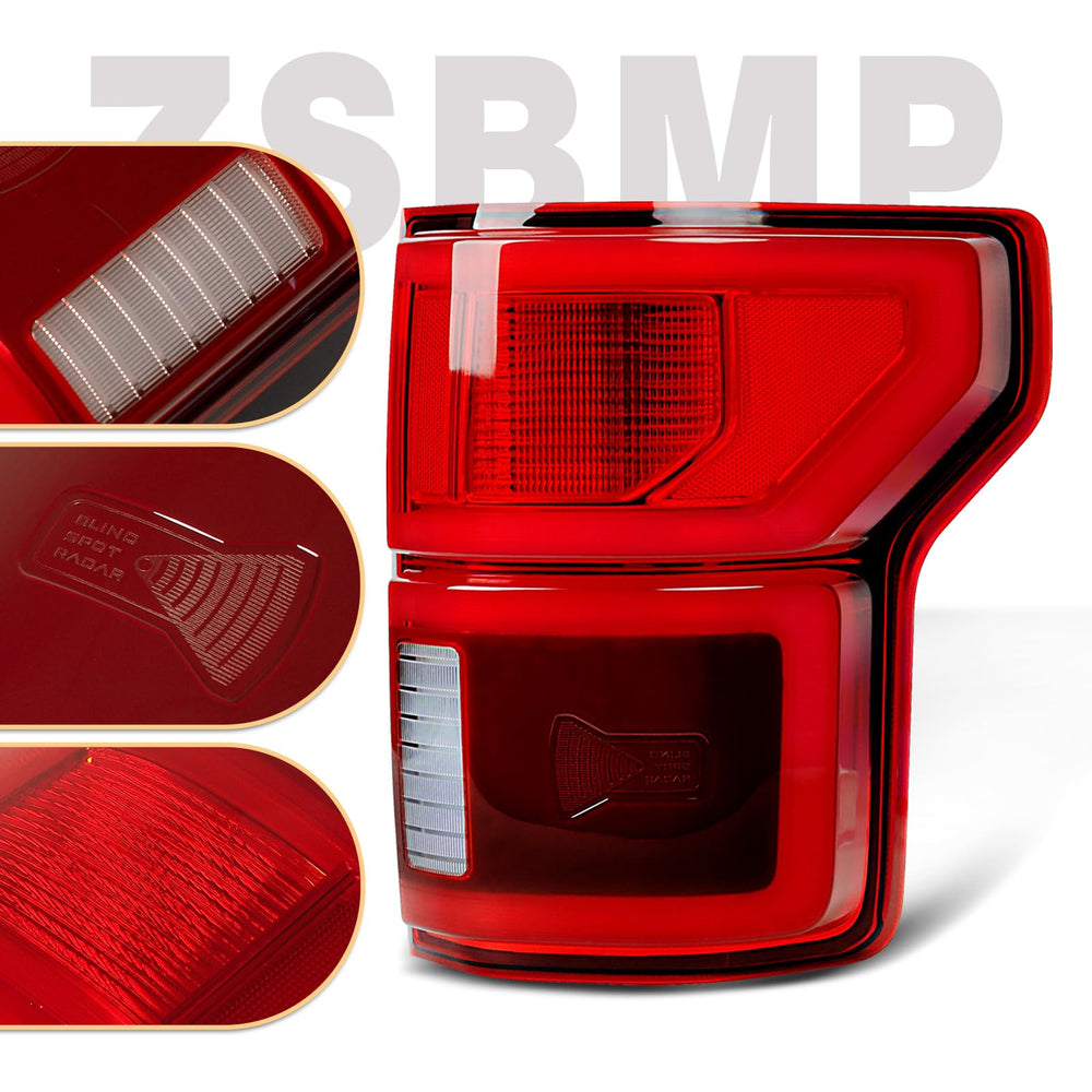 ZSBMP Ford F-150 LED tail light panel delivering strong rear visibility in weather.