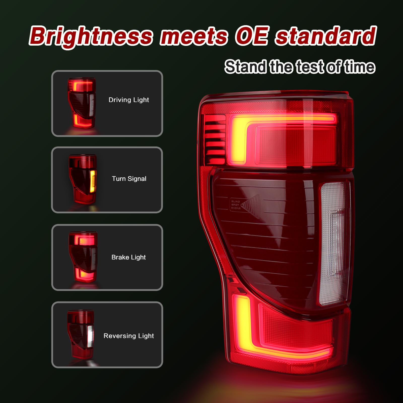ZSBMP Ford tail light right passenger side LED for easy plug-and-play