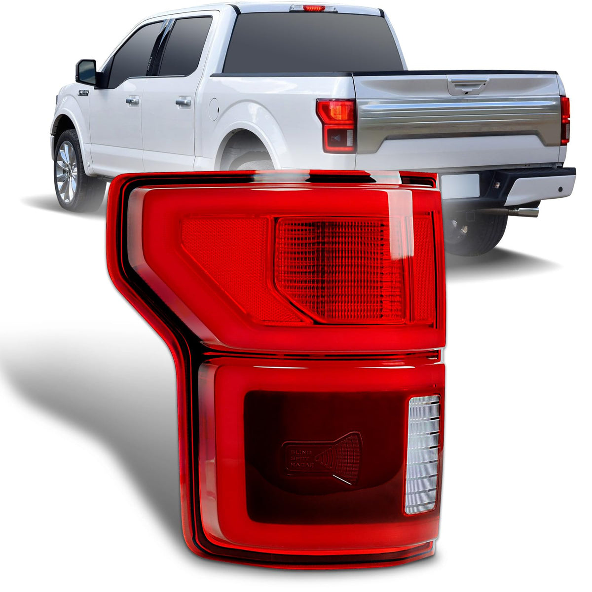 ZSBMP LED tail light for Ford F-150 left driver side enhances night visibility