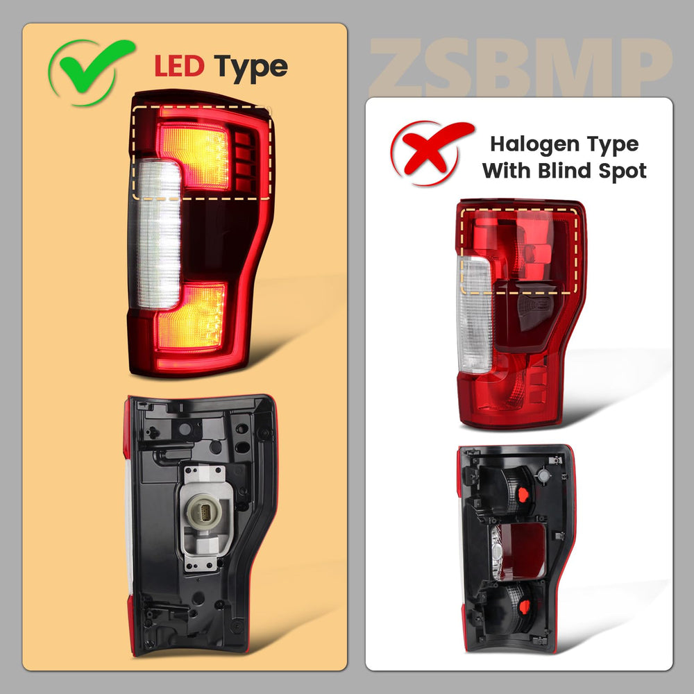 ZSBMP LED tail light with polycarbonate lens resists impact and rain