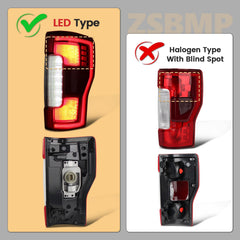 ZSBMP LED tail light with polycarbonate lens resists impact and rain