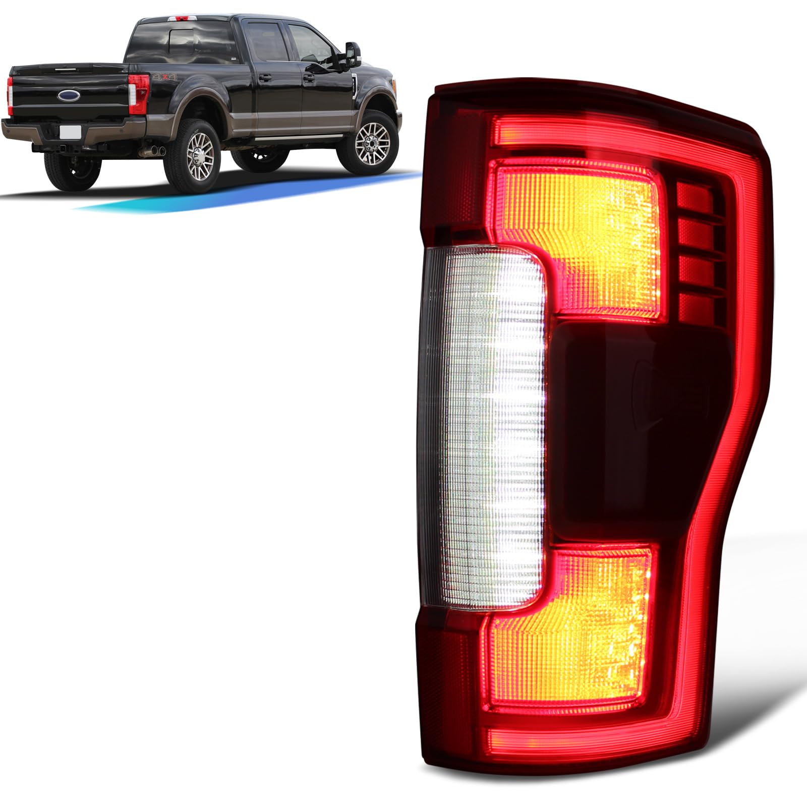 ZSBMP LED taillight on Ford F-250 rear-right view enhances visibility