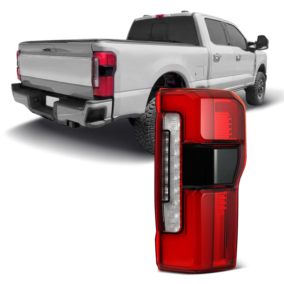 ZSBMP LED tail light for Ford F-250 right rear enhances night visibility
