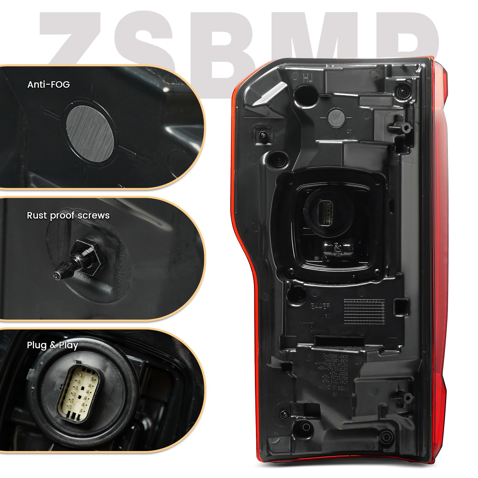ZSBMP rear lamp with weatherproof design for harsh climates